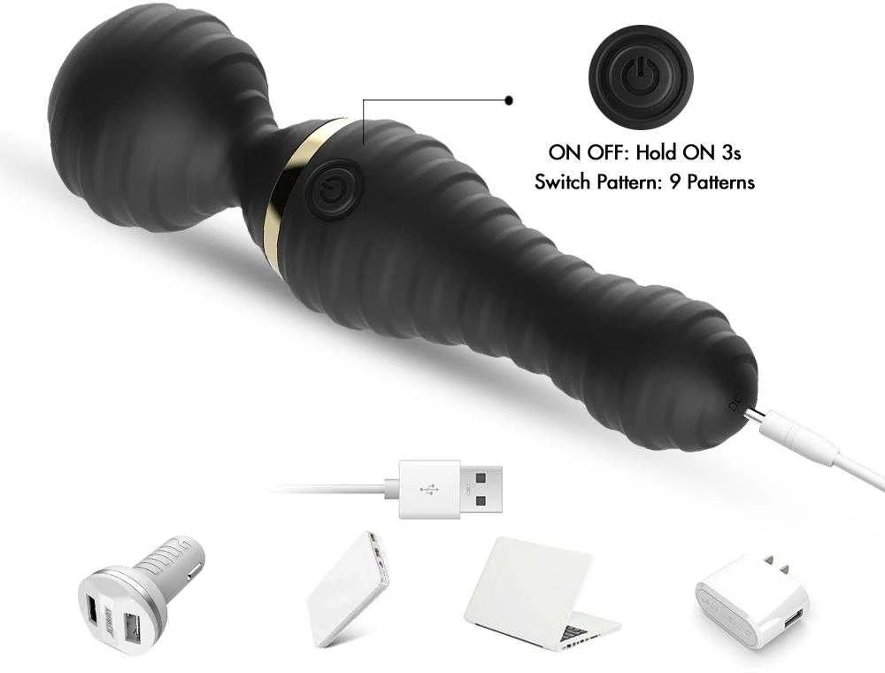 B Series Joy B serija Joy Masažuoklis Clitoral Vibrator Wand 9 Mode 19cm