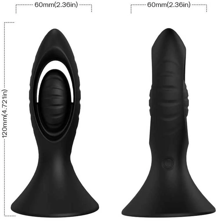 B Series Joy B serijos Joy Plug nuotolinio valdymo pulto analinis kištukas Vibruojantis silikoninis vandeniui atsparus kištukas