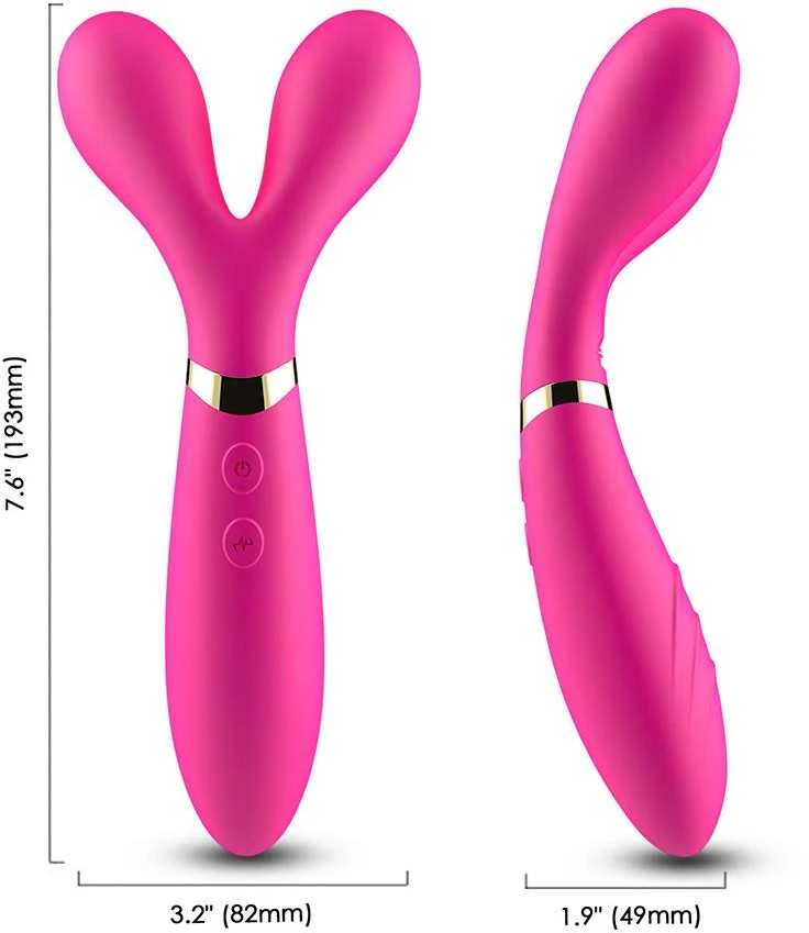 B Series Joy B serijos Joy Double vibratorius, masažuoklis, stimuliatorius, 9 režimai, 19 cm