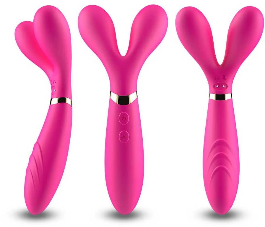 B Series Joy B serijos Joy Double vibratorius, masažuoklis, stimuliatorius, 9 režimai, 19 cm