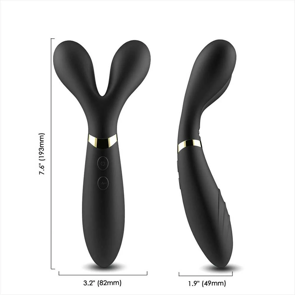 B Series Joy B serijos Joy Double vibratorius, masažuoklis, stimuliatorius, 9 režimai, 19 cm
