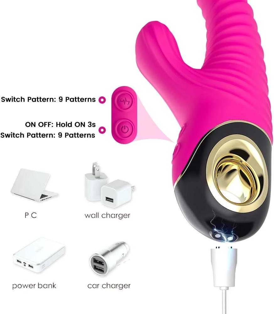 B Series Joy B serijos Joy Bunny Vibratorius daugiafunkcinis 22cm 2x9 režimai