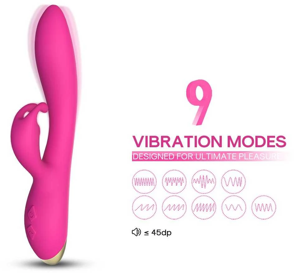 B Series Joy B serijos Joy Bunny Vibrator klitorio masažuoklis 22 cm 9 režimai