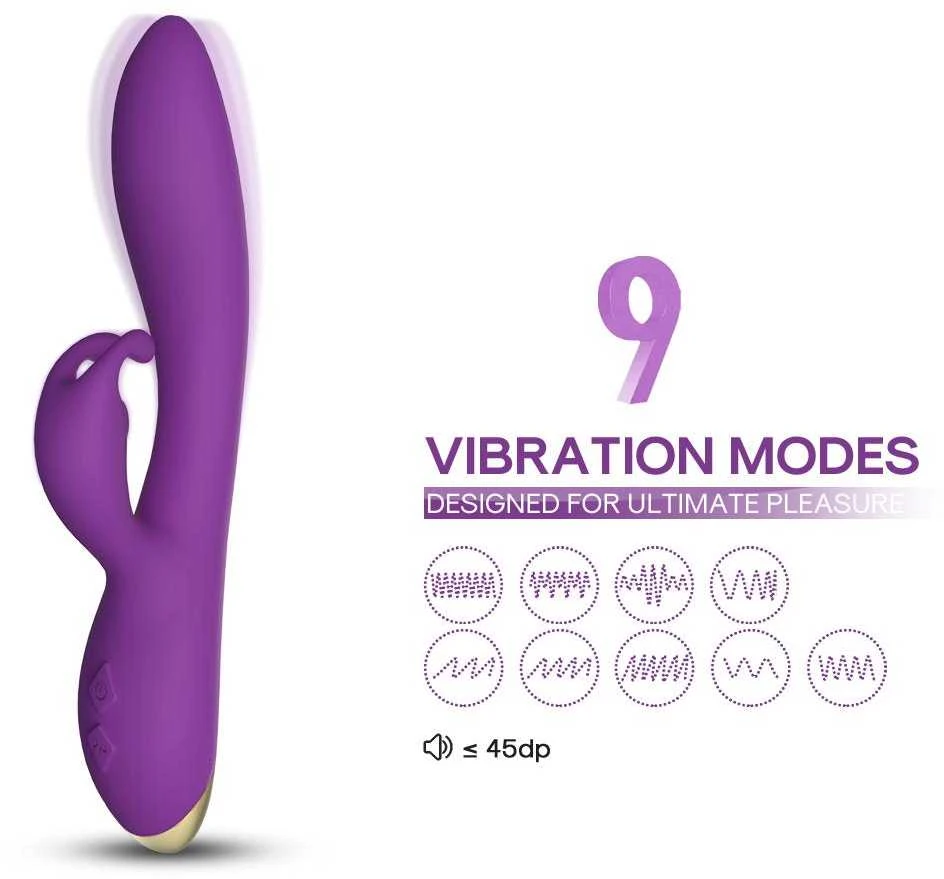 B Series Joy B serijos Joy Bunny Vibrator klitorio masažuoklis 22 cm 9 režimai