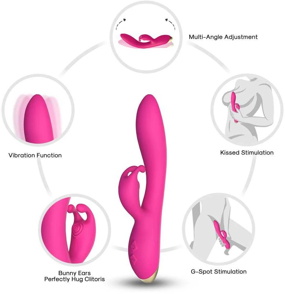 B Series Joy B serijos Joy Bunny Vibrator klitorio masažuoklis 22 cm 9 režimai