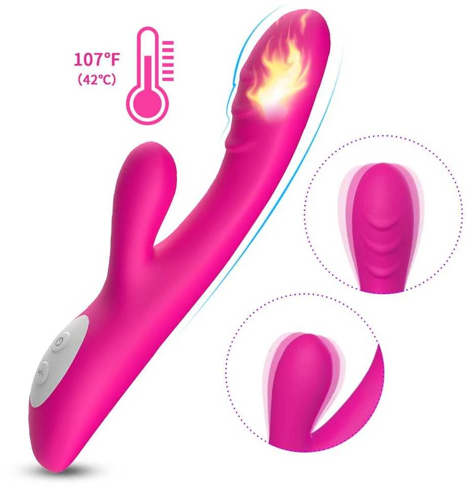 B Series Joy B serijos Joy Bunny vibratorius šildomas šiltas 9 režimas 22 cm