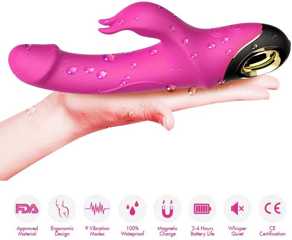 B Series Joy B serijos Joy Rabbit Vibrator su klitorio masažuoklis 22cm 9 režimu