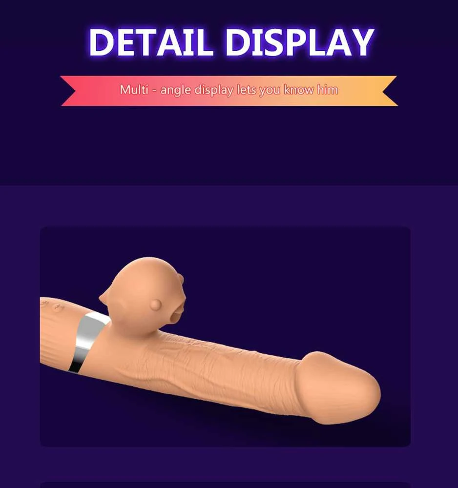 B Series Lyla B serijos Lyla Vibratorius-Basia Thtusting Vibrator 2 in 1 Tongue Vibrators USB