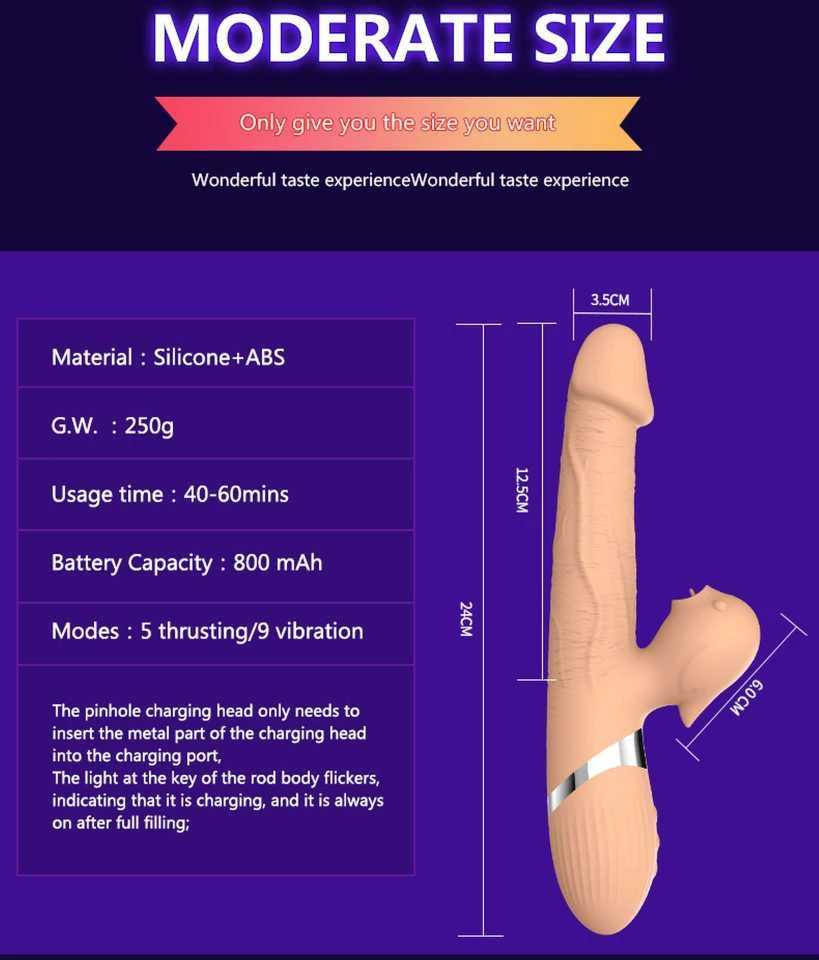 B Series Lyla B serijos Lyla Vibratorius-Basia Thtusting Vibrator 2 in 1 Tongue Vibrators USB