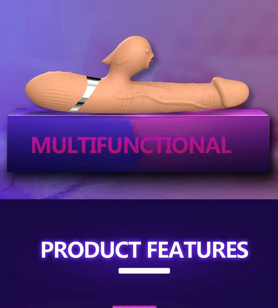 B Series Lyla B serijos Lyla Vibratorius-Basia Thtusting Vibrator 2 in 1 Tongue Vibrators USB