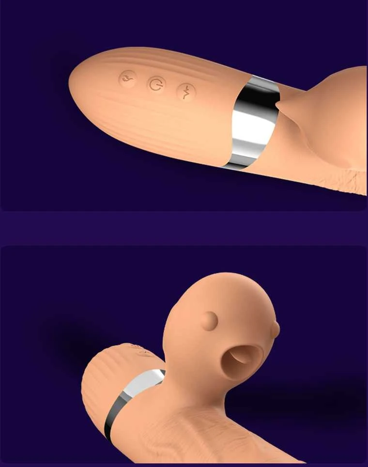 B Series Lyla B serijos Lyla Vibratorius-Basia Thtusting Vibrator 2 in 1 Tongue Vibrators USB