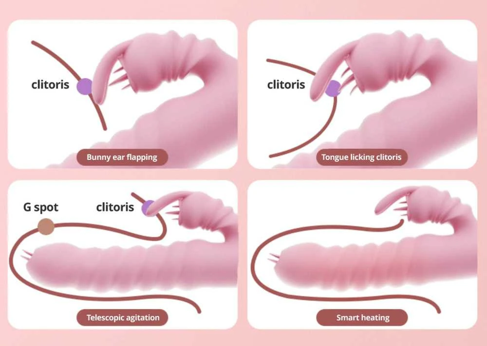 B Series Lyla B serijos Lyla Rabbit Vibrator 2in1 stiprus G taško makšties orgazmas