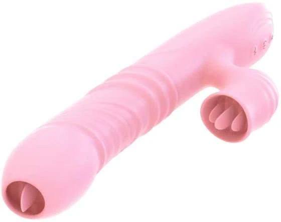 B Series Lyla B serijos Lyla Rabbit vibratorius šildo judrų liežuvį ir sukasi