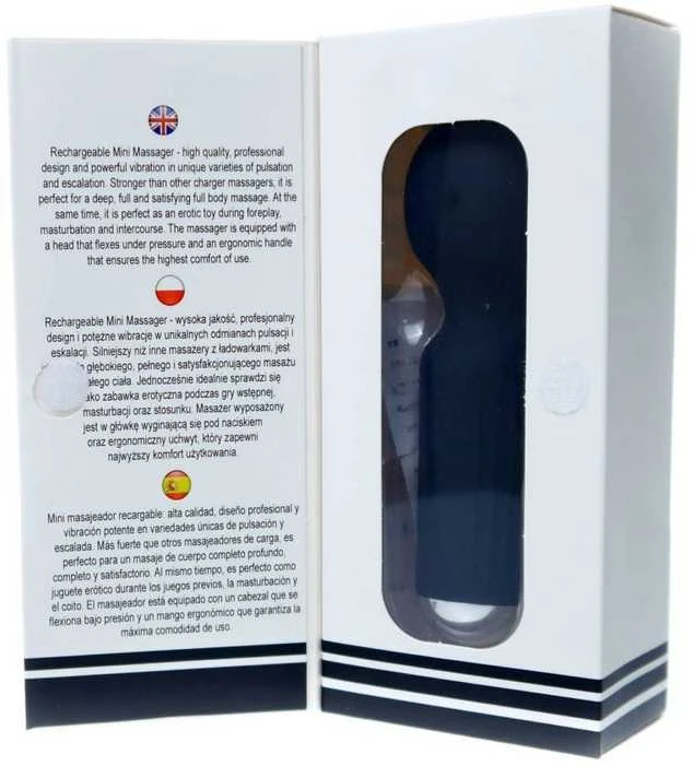 B Series Magic Stimuliatorius-įkraunamas Mini Masager USB 20 Functions - Juodas