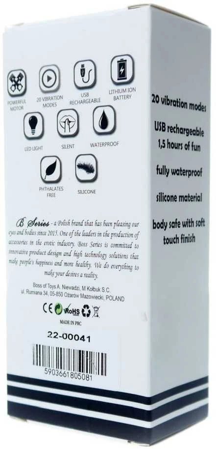B Series Magic Stimuliatorius-įkraunamas Mini Masager USB 20 Functions - Juodas