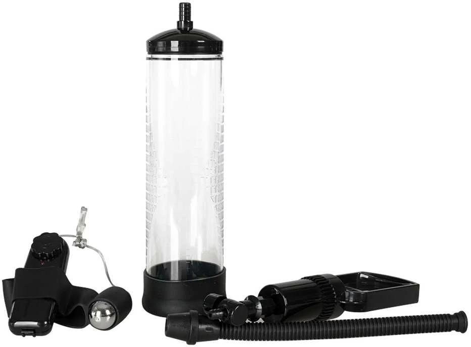 B Series Power Pompka-Powerpump MAX Vibrating - Juodas&Clear