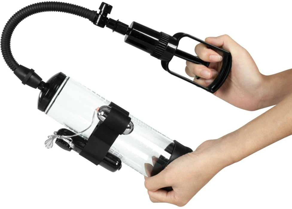 B Series Power Pompka-Powerpump MAX Vibrating - Juodas&Clear