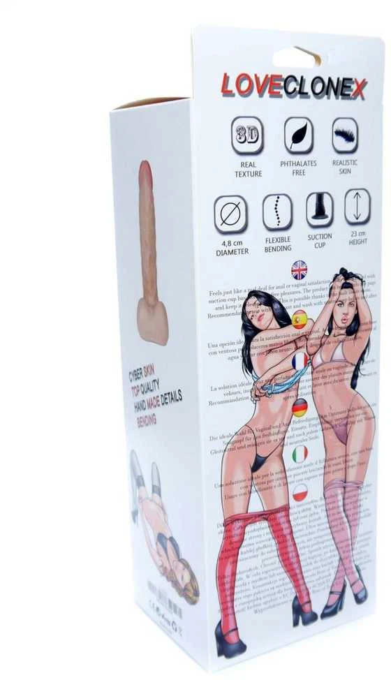 B Series Real B serijos Real Dildo su stuburu, varpa su sėklidėmis, 23cm