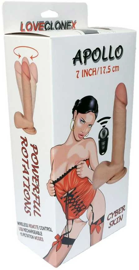 B Series Real B serijos Real Dildo su vibracijos sukimosi nuotolinio valdymo pultelis cyberskin 17cm