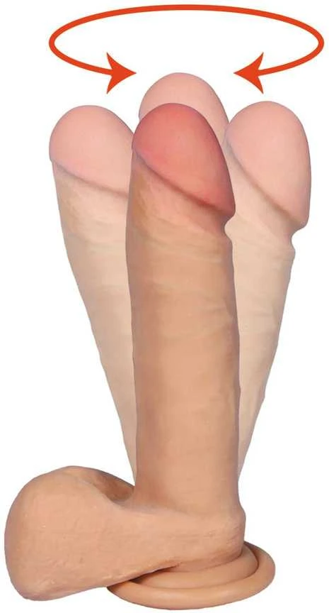 B Series Real B serijos Real Dildo su vibracijos sukimosi nuotolinio valdymo pultelis cyberskin 17cm