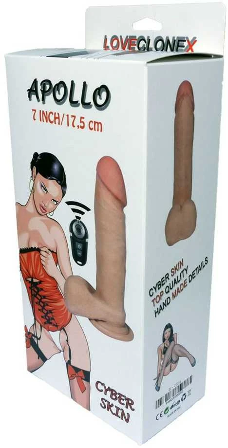 B Series Real B serijos Real Dildo su vibracijos sukimosi nuotolinio valdymo pultelis cyberskin 17cm