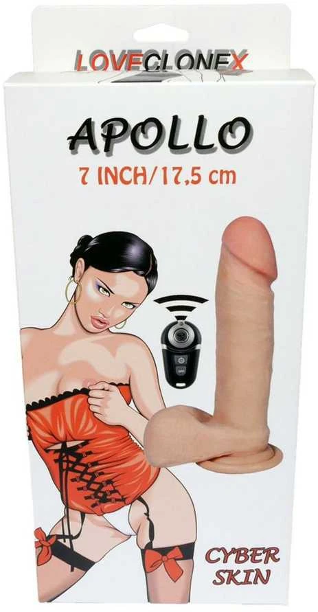 B Series Real B serijos Real Dildo su vibracijos sukimosi nuotolinio valdymo pultelis cyberskin 17cm