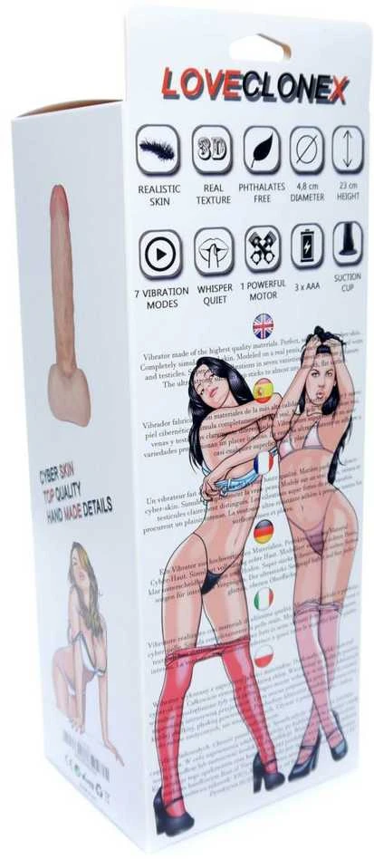 B Series Real B serijos Realistinis dildo penio vibratorius 23cm 7 režimai