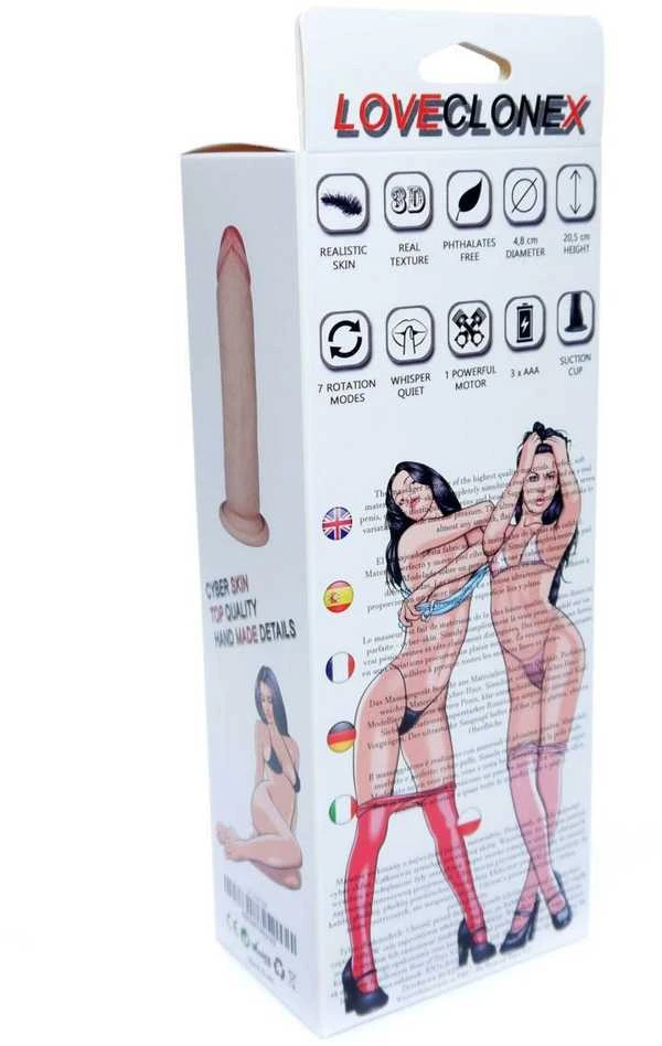 B Series Real B serija Realistinis varpos dildo su rotacija cyberskin 20cm
