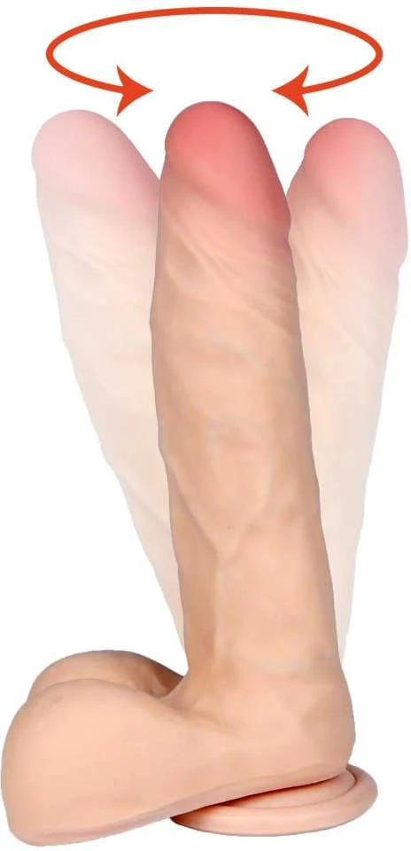 B Series Real B serijos Real Rotating besisukanti dildo penis su pultu 23cm