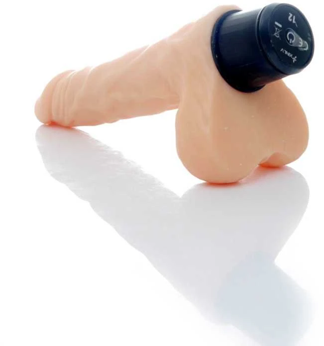 B Series Weather B serija Weather Dildo 12 sėklidžių pulsacijos vibracijos kiberskinas 20 cm
