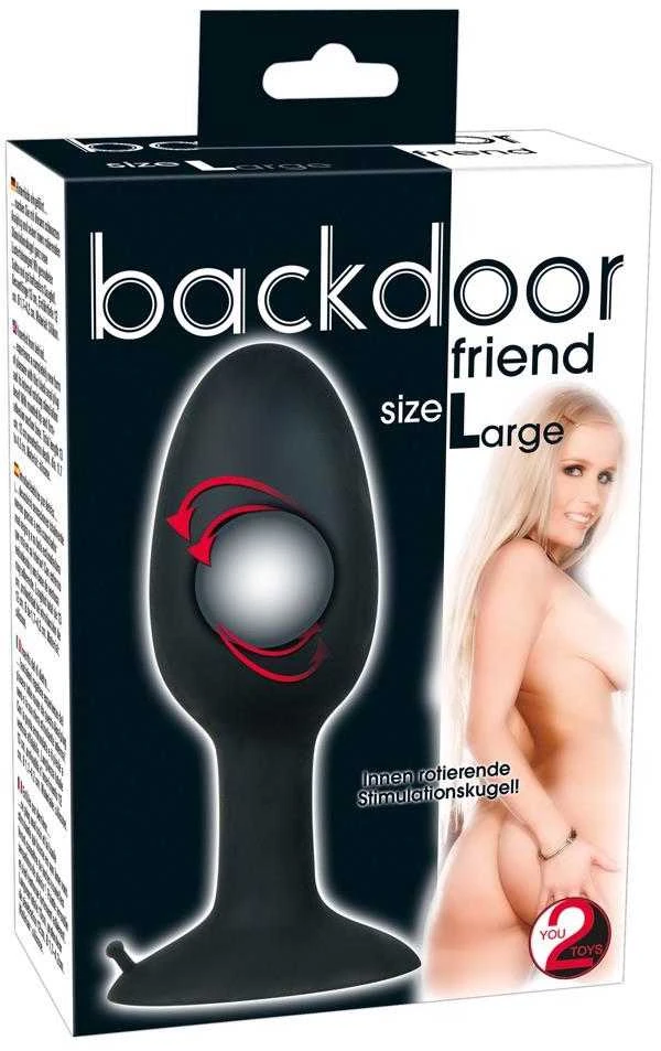Besisukantis analinis kaištis Backdoor Friend Large