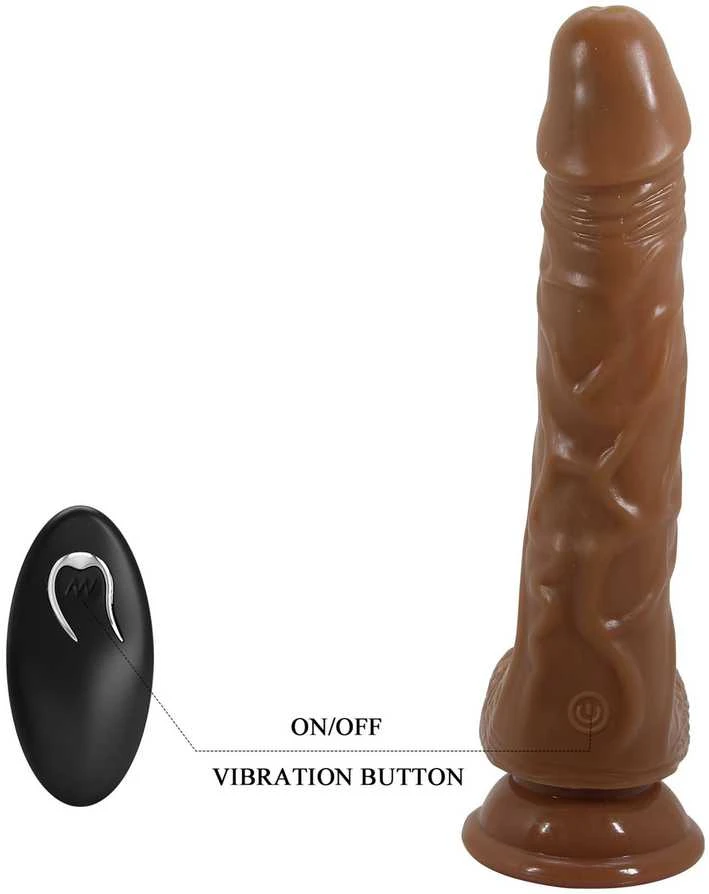 Baile Dildos BAILE - Bodach 7,8'', 7 vibracijos funkcijos 7 sukimo funkcijos Thrusting Belaidis nuotolinio valdymo pultas Siurbimo pagrindas