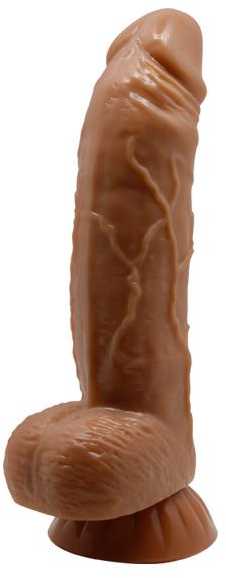 LYBAILE Gražus Angelo Dildo siurbimo taurė 7,8" ruda
