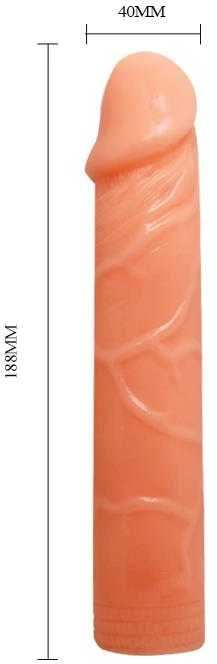 BAILE Dildo lankstus, lankstus, tikroviškos išvaizdos, 19 cm