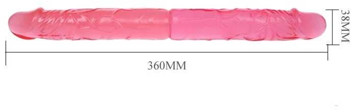 BAILE Dildo realistiškas lankstomas ilgas dvigubas 36cm
