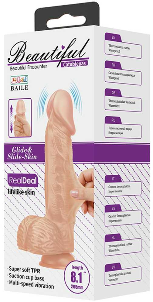 BAILE Dildo tikroviškas dirbtinis penis su vibracijomis