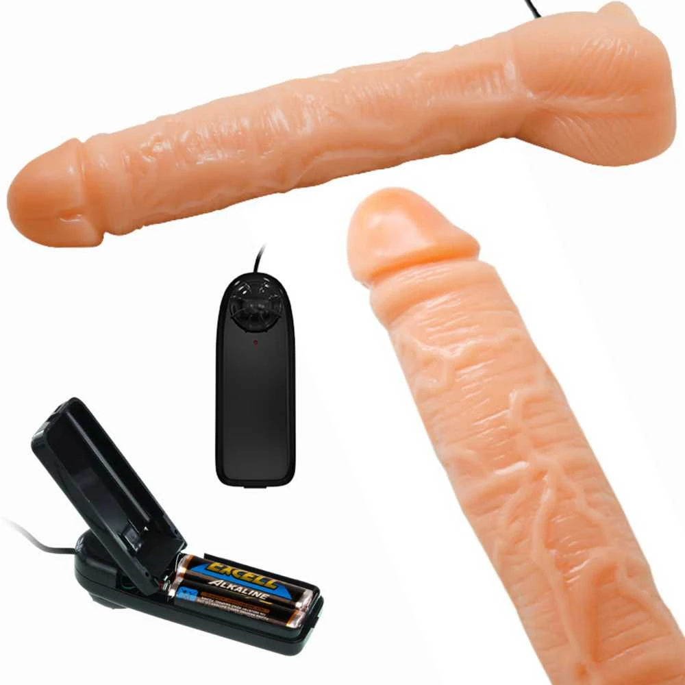 LYBAILE Top sex Toy Penis Dldo with Vibro 21 cm Flesh