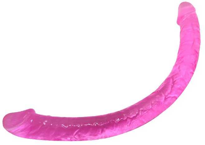 BAILE Ilga dviguba dildo rožinė lesbiečių seksui