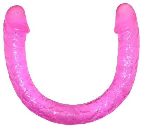 BAILE Ilga dviguba dildo rožinė lesbiečių seksui