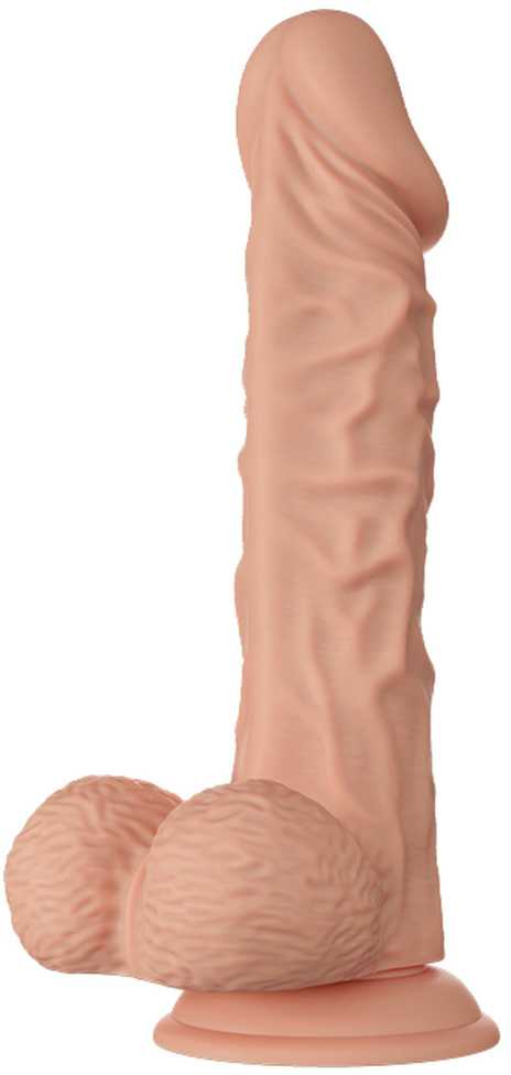 Baile Dildos BAILE Didelis realistiškas penio dildo su siurbtuku 28 cm