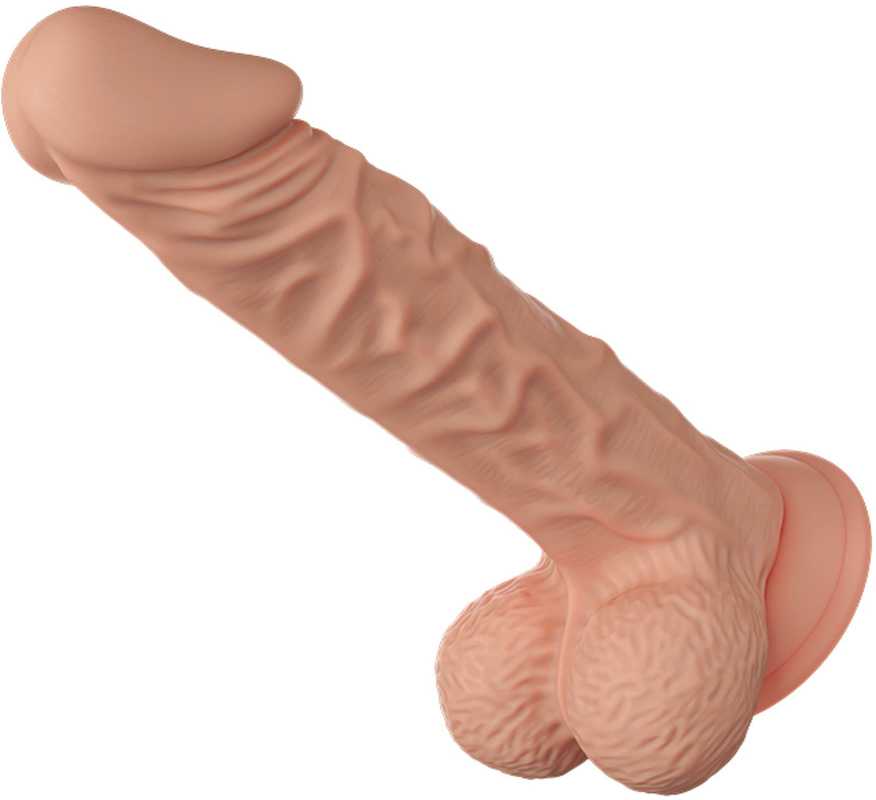 Baile Dildos BAILE Didelis realistiškas penio dildo su siurbtuku 28 cm