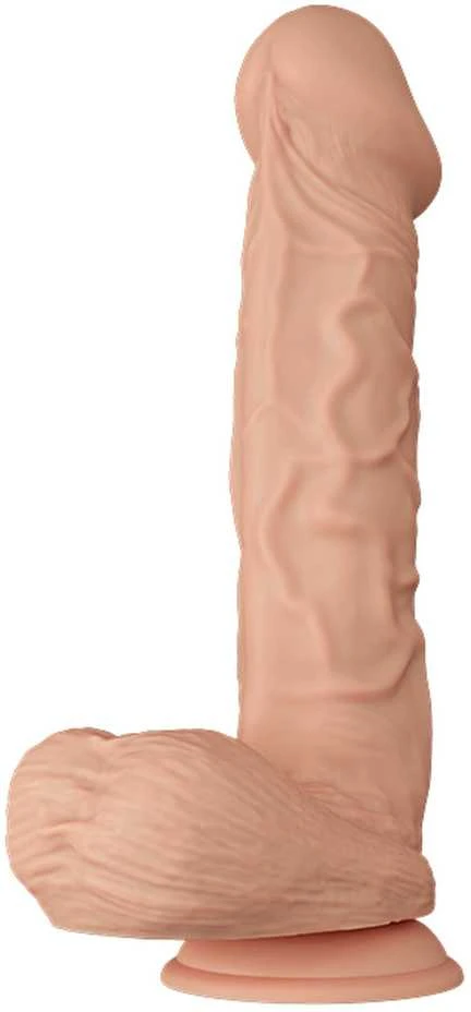 Baile Dildos BAILE Didelis realistiškas penio dildo su siurbtuku 26 cm