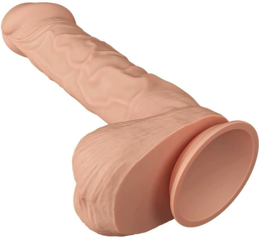 Baile Dildos BAILE Didelis realistiškas penio dildo su siurbtuku 26 cm