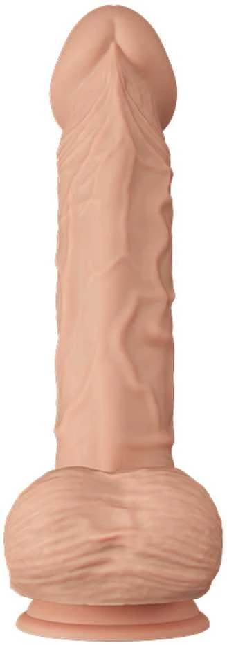 Baile Dildos BAILE Didelis realistiškas penio dildo su siurbtuku 26 cm