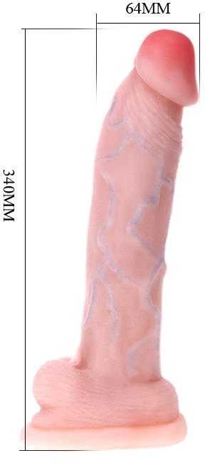 BAILE Didelis storas penis natūralus siurbtukas, dildo 34cm