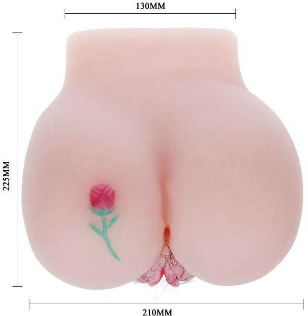 BAILE Vibrating Masturbator 2 skylučių analiniai makšties plaukai