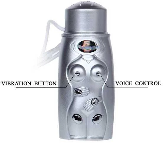BAILE Vibrating Masturbator 2 skylučių analiniai makšties plaukai