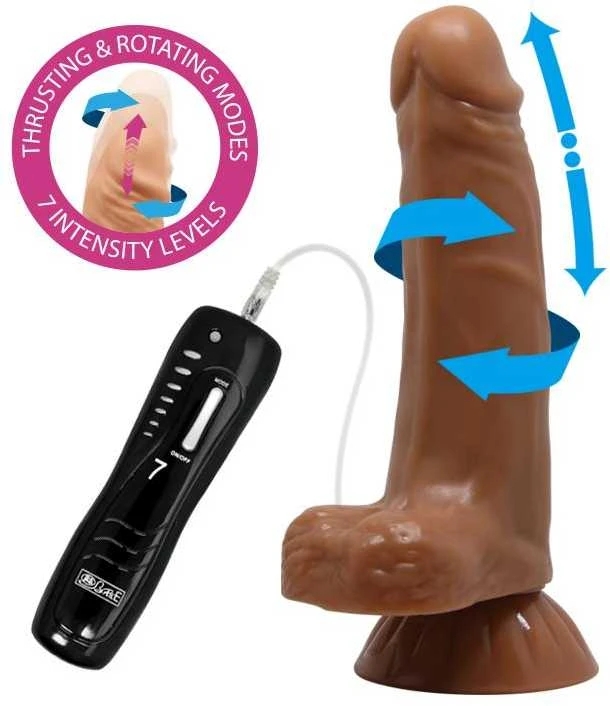 Pretty Love BAILE Minkštas tikroviškas dildo su vibracijomis 18,5 cm