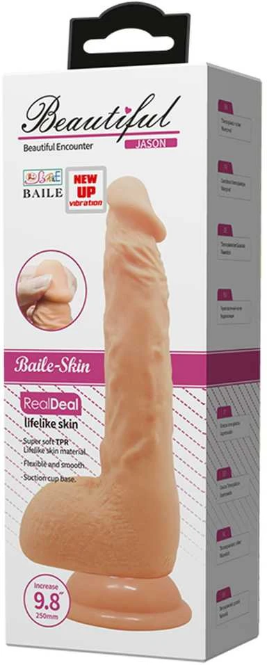 Baile Vibrators LYBAILE Top sex Toy Penis Dldo 25 cm with vibro Flesh