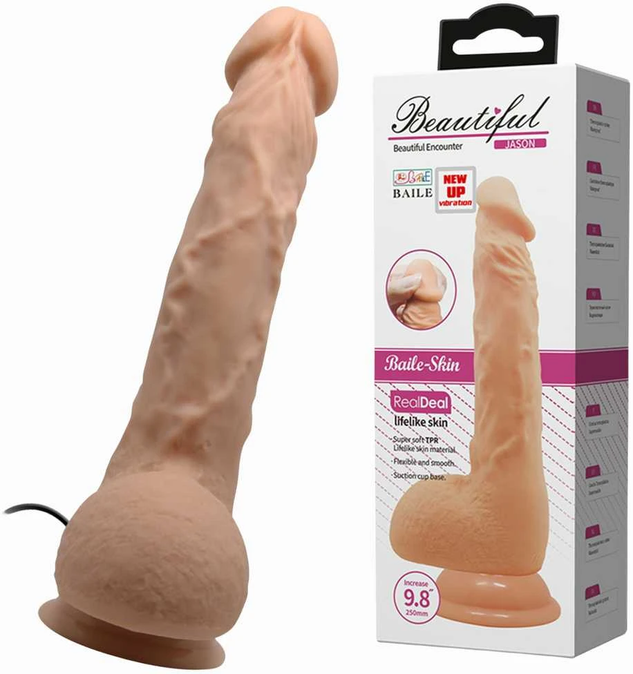 Baile Vibrators LYBAILE Top sex Toy Penis Dldo 25 cm with vibro Flesh